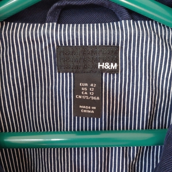 H&M Navy Blue Pea Coat - Picture 5 of 14